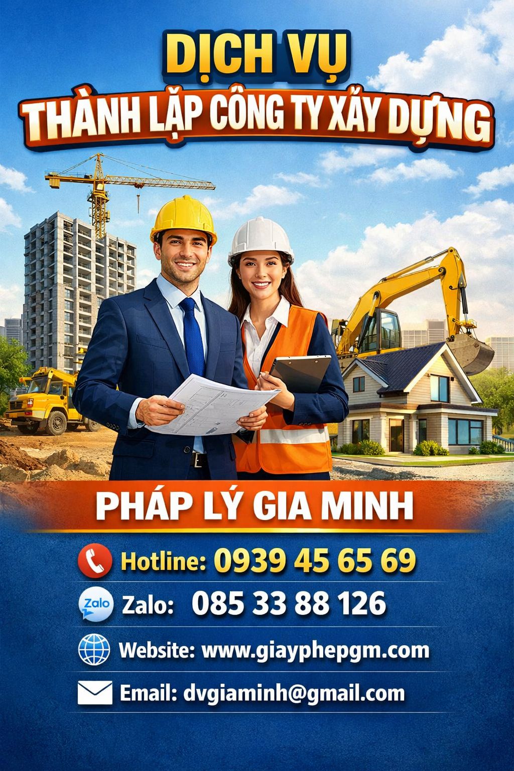 Dịch vụ thành lập công ty xây dựng tại Huế