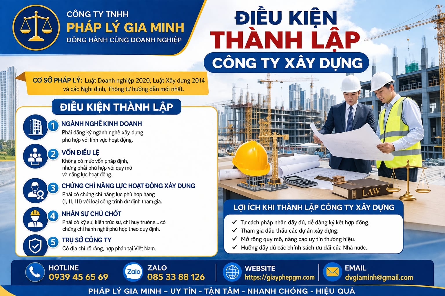 Điều kiện thành lập công ty xây dựng tại Yên Bái