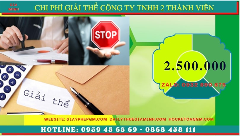 Giải thể công ty TNHH 2 thành viên tại Đà Nẵng 5 Chi phí để giải thể công ty TNHH 2 thành viên tại Đà Nẵng