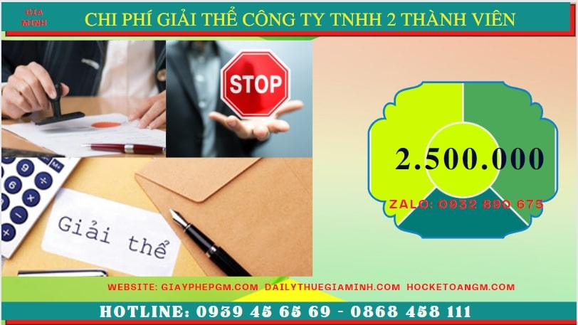 Giải thể công ty tnhh 2 thành viên tại đắk nông 5 Chi phí để giải thể công ty TNHH 2 thành viên tại Đắk Nông