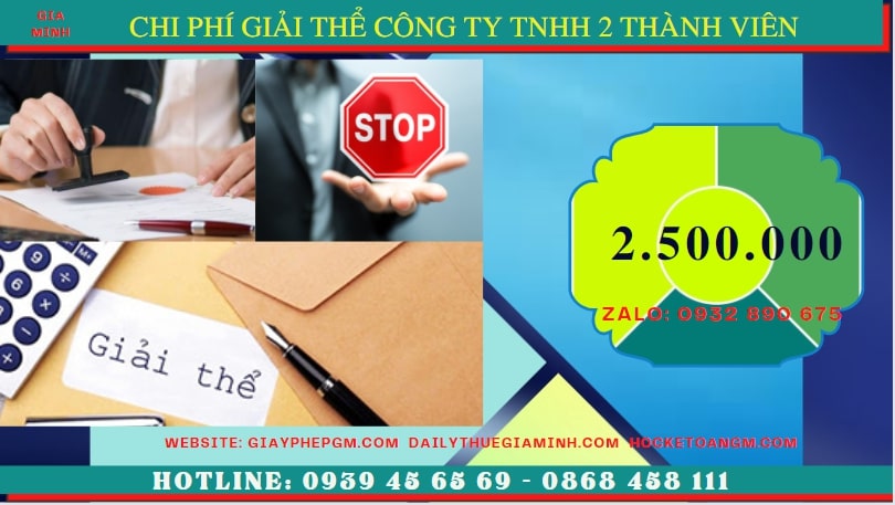 Giải thể công ty TNHH 2 thành viên tại Thành phố Huế 5 Chi phí để giải thể công ty TNHH 2 thành viên tại Thành Phố Huế