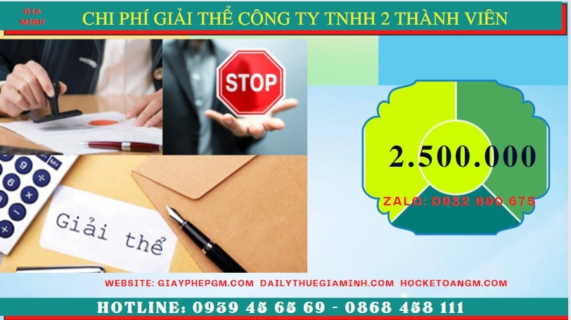 Giải thể công ty tnhh 2 thành viên tại thành phố châu đốc 5 Chi phí để giải thể công ty TNHH 2 thành viên tại Thành phố Châu Đốc
