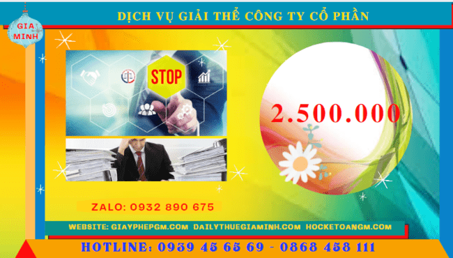 Chi phí dịch vụ giải thể công ty cổ phần tại Vĩnh Long