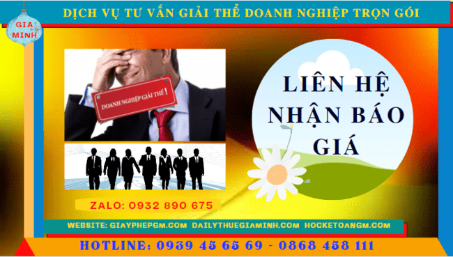 Dịch vụ tư vấn giải thể doanh nghiệp trọn gói tại vĩnh phúc 5 Chi phí dịch vụ giải thể doanh nghiệp trọn gói tại Vĩnh Phúc