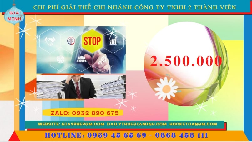 Thủ tục giải thể chi nhánh công ty trách nhiệm hữu hạn 2 thành viên tại Thành phố Châu Đốc 5 Chi phí giải thể công ty trách nhiệm hữu hạn 2 thành viên tại Thành phố Châu Đốc