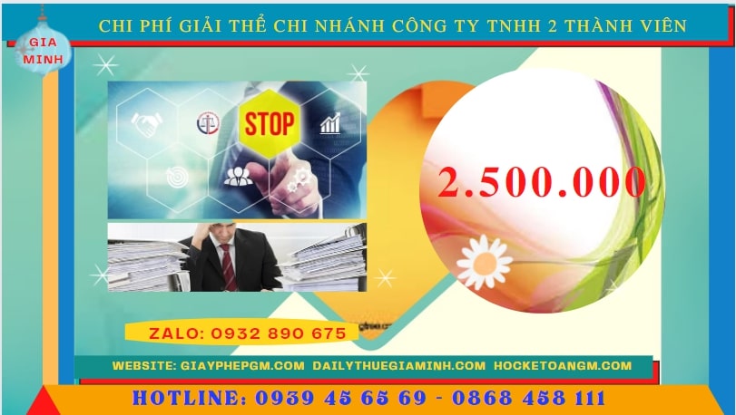 Thủ tục giải thể chi nhánh công ty trách nhiệm hữu hạn 2 thành viên tại Nghệ An 5 Chi phí giải thể công ty trách nhiệm hữu hạn 2 thành viên tại Nghệ An