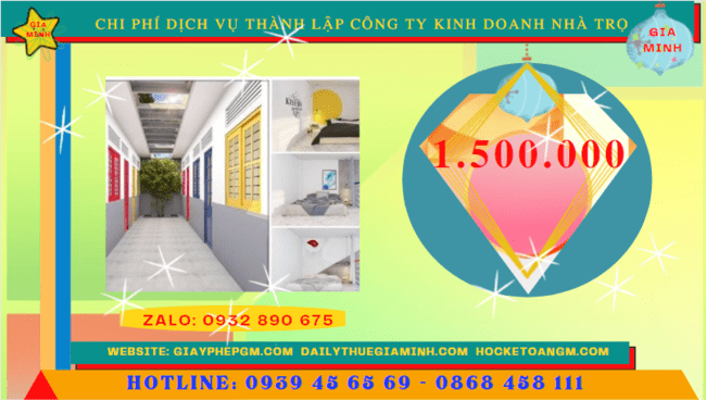 Chi phí thành lập công ty nhà trọ tại TPHCM