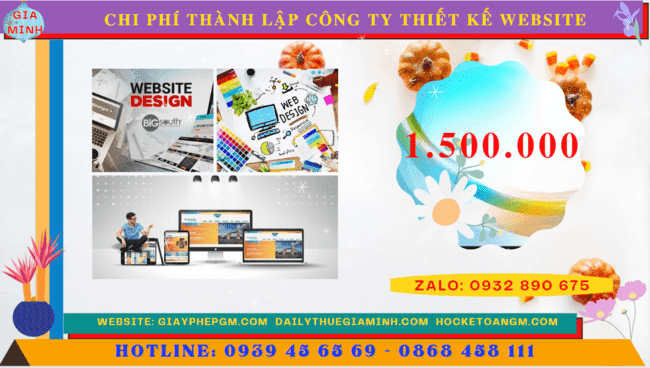Thành lập công ty thiết kế website 5 Chi phí thành lập công ty thiết kế website