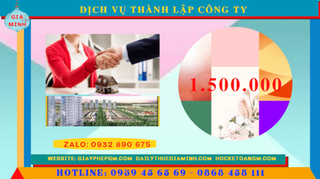 Chi phí thành lập công ty trọn gói bao nhiêu