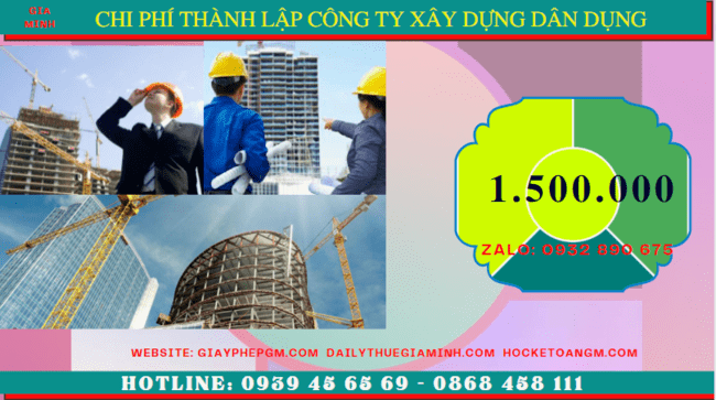 Thành lập công ty xây dựng dân dụng tại điện biên 5 Chi phí thành lập công ty xây dựng dân dụng tại Điện Biên