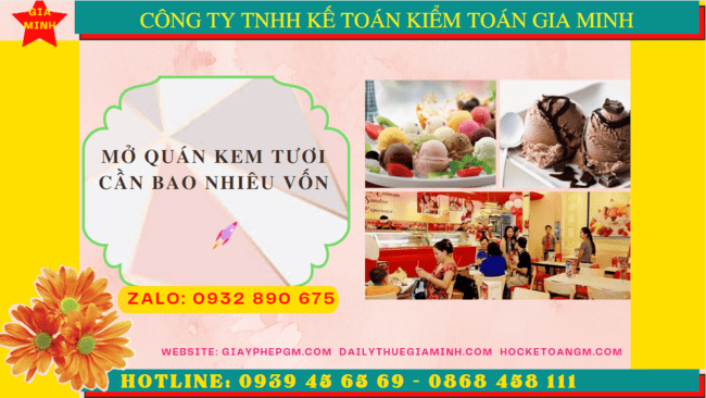 Mở quán kem tươi cần bao nhiêu vốn? 6 Chuẩn bị gì khi muốn mở quán kem tươi