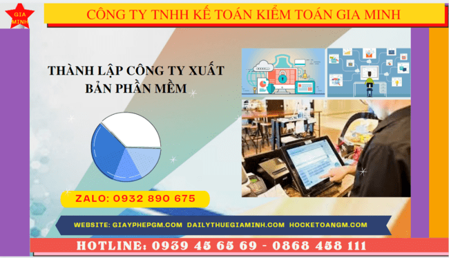Thành lập công ty xuất bản phần mềm 6 Đăng ký thành lập công ty xuất bản phần mềm