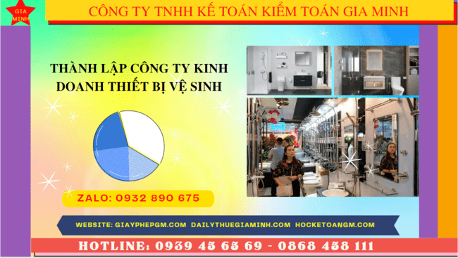 Đăng ký thành lập doanh nghiệp kinh doanh thiết bị vệ sinh