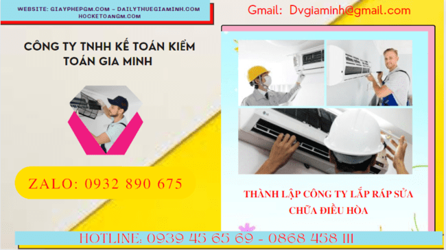Đăng ký thành lập doanh nghiệp lắp ráp sửa chữa điều hòa tại Quận Ninh Kiều