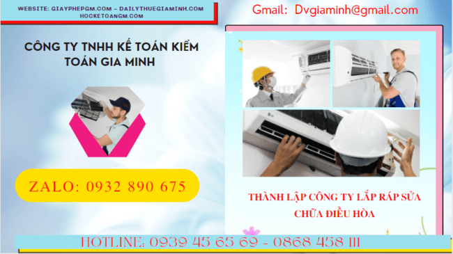 Đăng ký thành lập doanh nghiệp lắp ráp sửa chữa điều hòa tại TP Hải Phòng