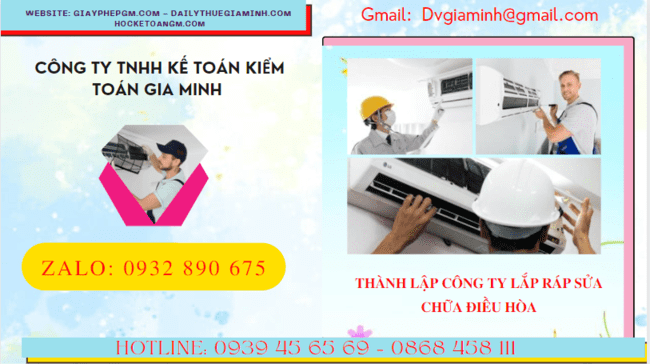 Đăng ký thành lập doanh nghiệp lắp ráp sửa chữa điều hòa tại Tuyên Quang