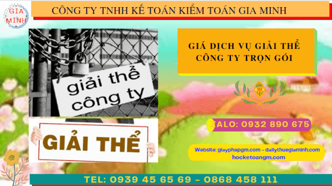 Dịch vụ giải thể công ty nhanh, trọn gói, giá rẻ tại Bạc Liêu