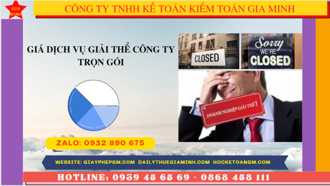GIÁ DỊCH VỤ GIẢI THỂ CÔNG TY TRỌN GÓI TẠI TPHCM 14 Dịch vụ giải thể công ty nhanh, trọn gói, giá rẻ tại TPHCM