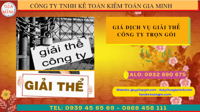 Giá dịch vụ giải thể công ty trọn gói tại Vĩnh Phúc 6 Dịch vụ giải thể công ty nhanh, trọn gói, giá rẻ tại Vĩnh Phúc