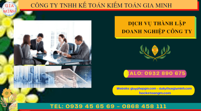 Dịch vụ thành lập công ty trọn gói tại TPHCM