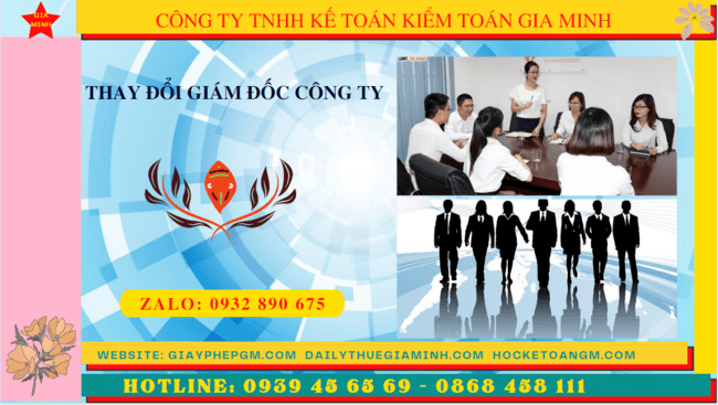 THAY ĐỔI GIÁM ĐỐC CÔNG TY Ở TPHCM 6 Thay đổi chức danh giám đốc công ty tại TPHCM