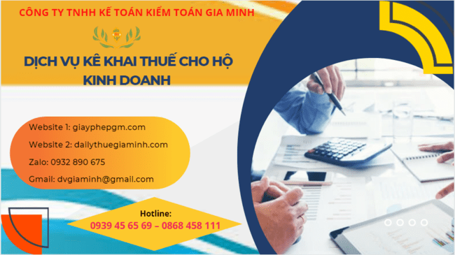 Dịch vụ kê khai thuế cho hộ kinh doanh tại tphcm 6 Dịch vụ thực hiện kê khai thuế hộ kinh doanh tại TPHCM
