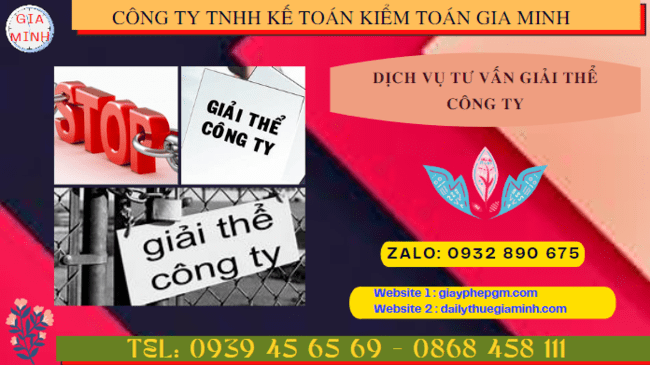 Dịch vụ tư vấn giải thể công ty tại Bình Định của Gia Minh