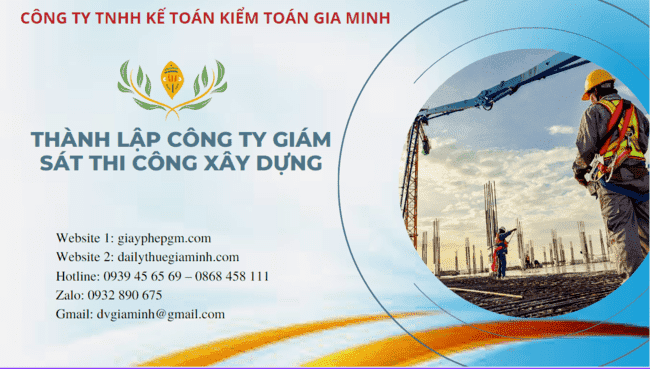 THÀNH LẬP CÔNG TY GIÁM SÁT THI CÔNG XÂY DỰNG 6 Điều kiện thành lập công ty giám sát thi công xây dựng