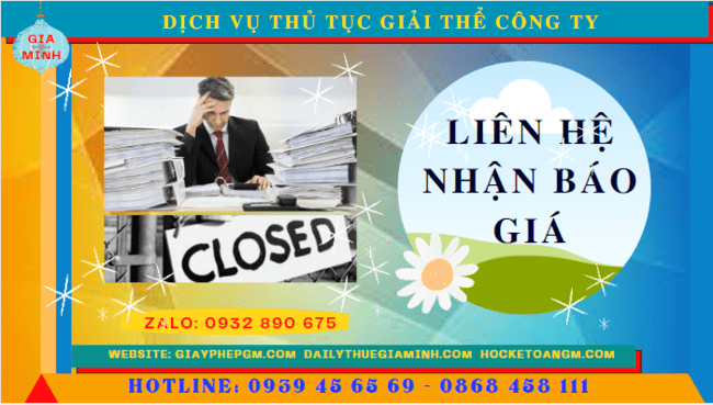 Dịch vụ thủ tục giải thể công ty tại Đà Nẵng 5 Giải thể công ty tại Đà Nẵng tốn bao nhiêu tiền