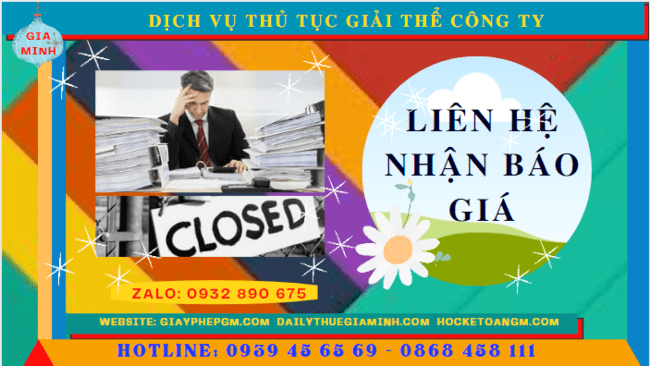 DỊCH VỤ THỦ TỤC GIẢI THỂ CÔNG TY TẠI THỪA THIÊN HUẾ 5 Giải thể công ty tại Thừa Thiên Huế tốn bao nhiêu tiền