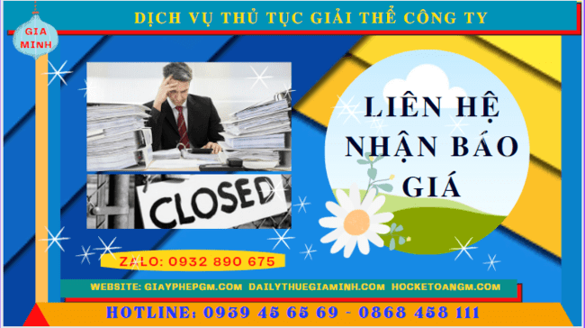 DỊCH VỤ THỦ TỤC GIẢI THỂ CÔNG TY TẠI VŨNG TÀU 5 Giải thể công ty tại Vũng Tàu tốn bao nhiêu tiền