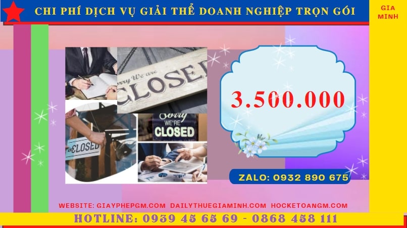 Dịch vụ giải thể doanh nghiệp trọn gói tại tphcm 5 Giải thể doanh nghiệp tại tphcm tốn bao nhiêu tiền