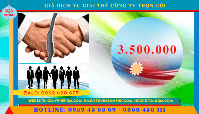 Giá dịch vụ giải thể công ty doanh nghiệp trọn gói tại Bạc Liêu