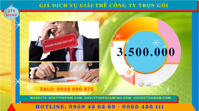 Giá dịch vụ giải thể công ty doanh nghiệp trọn gói tại TPHCM