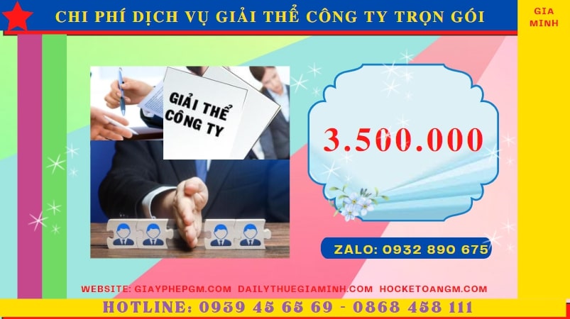 DỊCH VỤ ĐỂ GIẢI THỂ CÔNG TY TRỌN GÓI TẠI VĨNH PHÚC 5 Giải thể công ty tại Vĩnh Phúc phải tốn bao nhiêu tiền