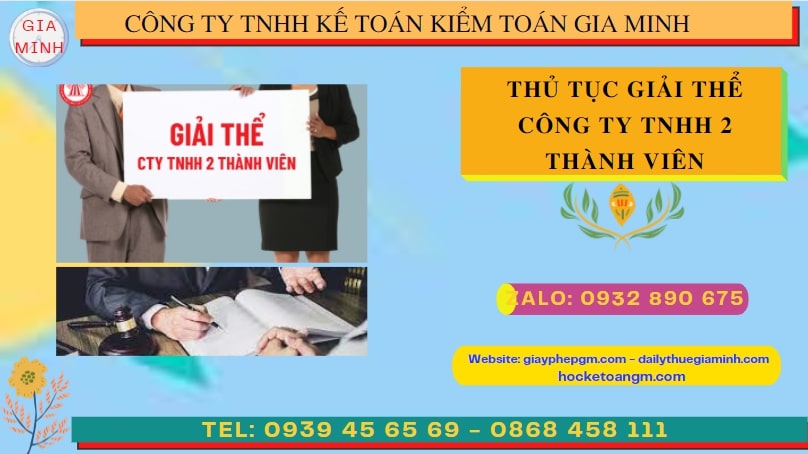 Giải thể công ty tnhh 2 thành viên tại đắk nông 4 Hồ sơ giải thể đối với công ty TNHH 2 thành viên tại Đắk Nông