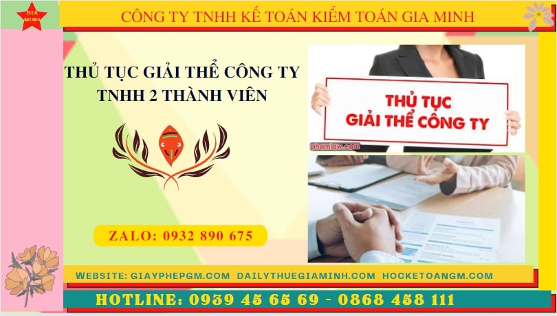 Giải thể công ty TNHH 2 thành viên tại Đà Nẵng 6 Hướng dẫn thủ tục giải thể công ty TNHH 2 thành viên tại Đà Nẵng