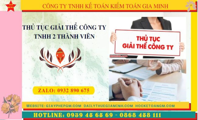 Giải thể công ty tnhh 2 thành viên tại đắk nông 6 Hướng dẫn thủ tục giải thể công ty TNHH 2 thành viên tại Đắk Nông