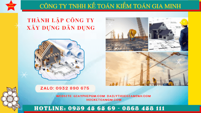 Kinh nghiệm thành lập công ty xây dựng dân dụng tại Bình Định