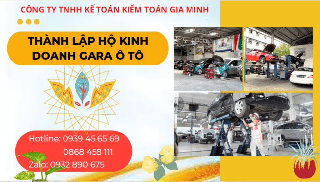 THÀNH LẬP HỘ KINH DOANH GARA Ô TÔ 4 Mở hộ kinh doanh gara ô tô