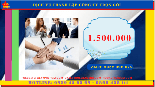 Phí dịch vụ thành lập công ty tại TPHCM trọn gói