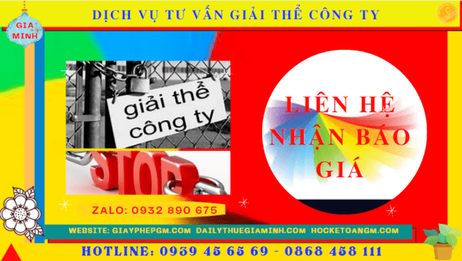 Phí dịch vụ tư vấn giải thể công ty tại Bình Định