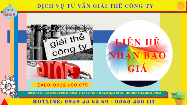 DỊCH VỤ TƯ VẤN GIẢI THỂ CÔNG TY TẠI VĨNH PHÚC 5 Phí dịch vụ tư vấn giải thể công ty tại Vĩnh Phúc