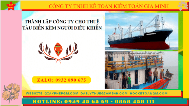 Thành lập công ty cho thuê tàu biển kèm người điều khiển 4 Quy trình thành lập công ty cho thuê tàu biển kèm người điều khiển