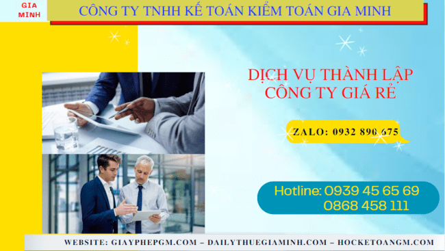 Thành lập công ty giá rẻ tại TPHCM - dịch vụ thành lập công ty