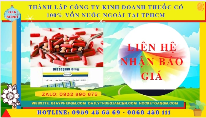 Thành lập công ty kinh doanh thuốc có vốn nước ngoài tại Khánh Hoà 5 Thành lập công ty kinh doanh thuốc có 100% vốn nước ngoài tại Khánh Hòa hết bao nhiêu tiền