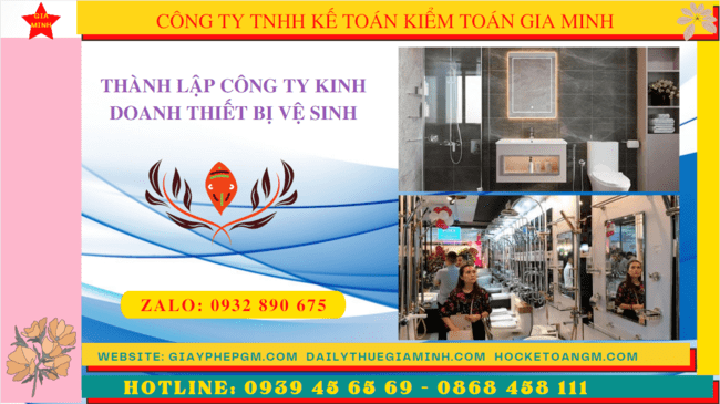 Thành lập doanh nghiệp kinh doanh thiết bị vệ sinh
