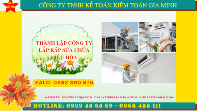 Thành lập công ty lắp ráp sửa chữa điều hòa tại tt huế 4 Thành lập doanh nghiệp lắp ráp sửa chữa điều hòa tại TT Huế