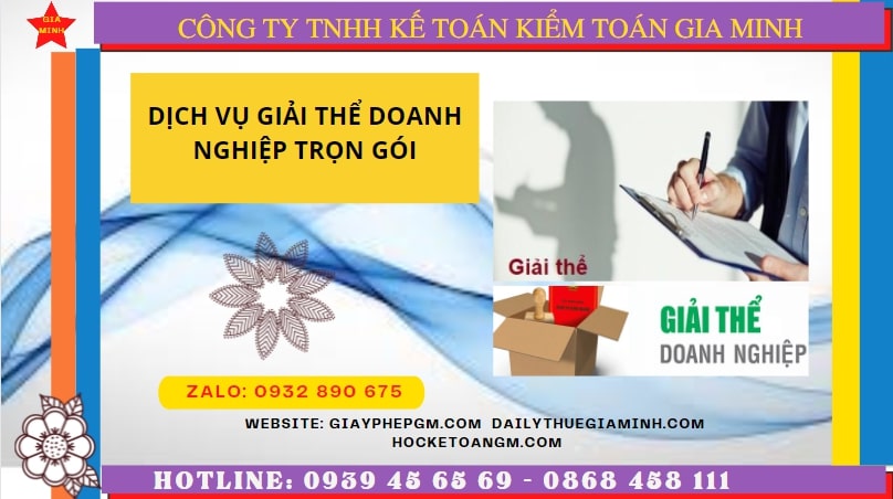 Dịch vụ giải thể doanh nghiệp trọn gói tại Bình Định 6 Thủ tục giải thể doanh nghiệp doanh nghiệp trọn gói tại Bình Định