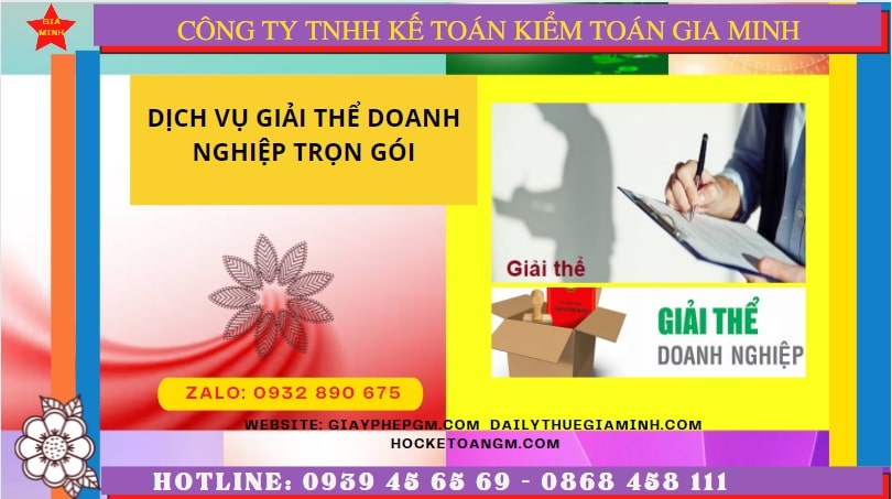Dịch vụ giải thể doanh nghiệp trọn gói tại Yên Bái 6 Thủ tục giải thể doanh nghiệp doanh nghiệp trọn gói tại Yên Bái